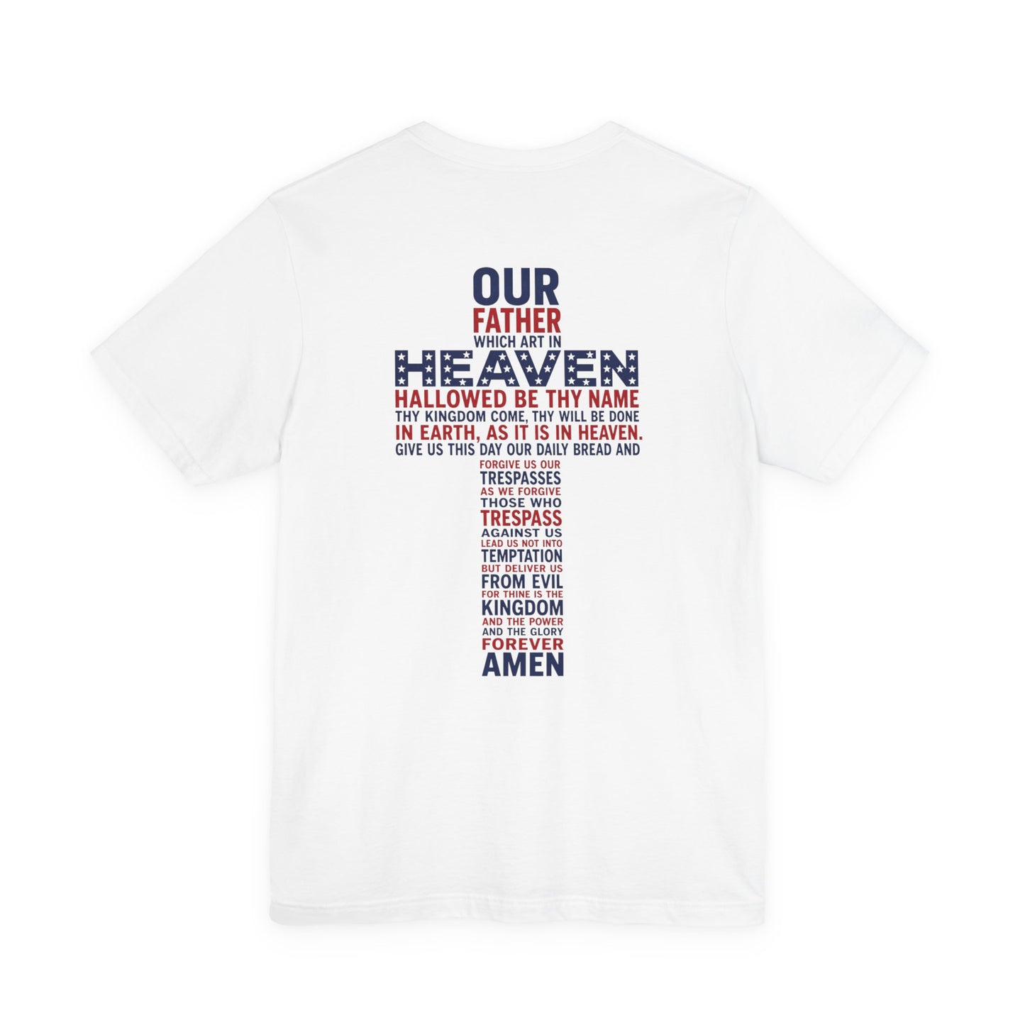 'Our Father' Lord's Prayer  Design -double print T shirt