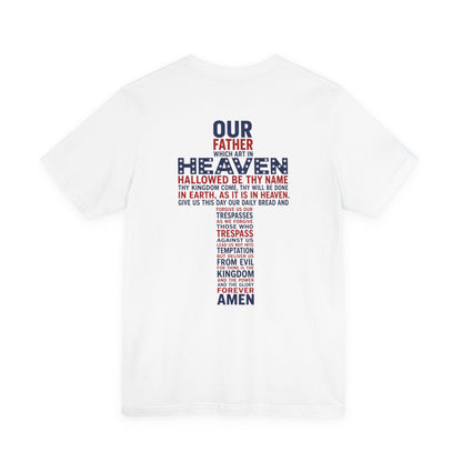 'Our Father' Lord's Prayer  Design -double print T shirt
