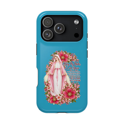 Religious Floral Phone Case — 'Blessed Virgin' Magnetic Impact-Resistant Case