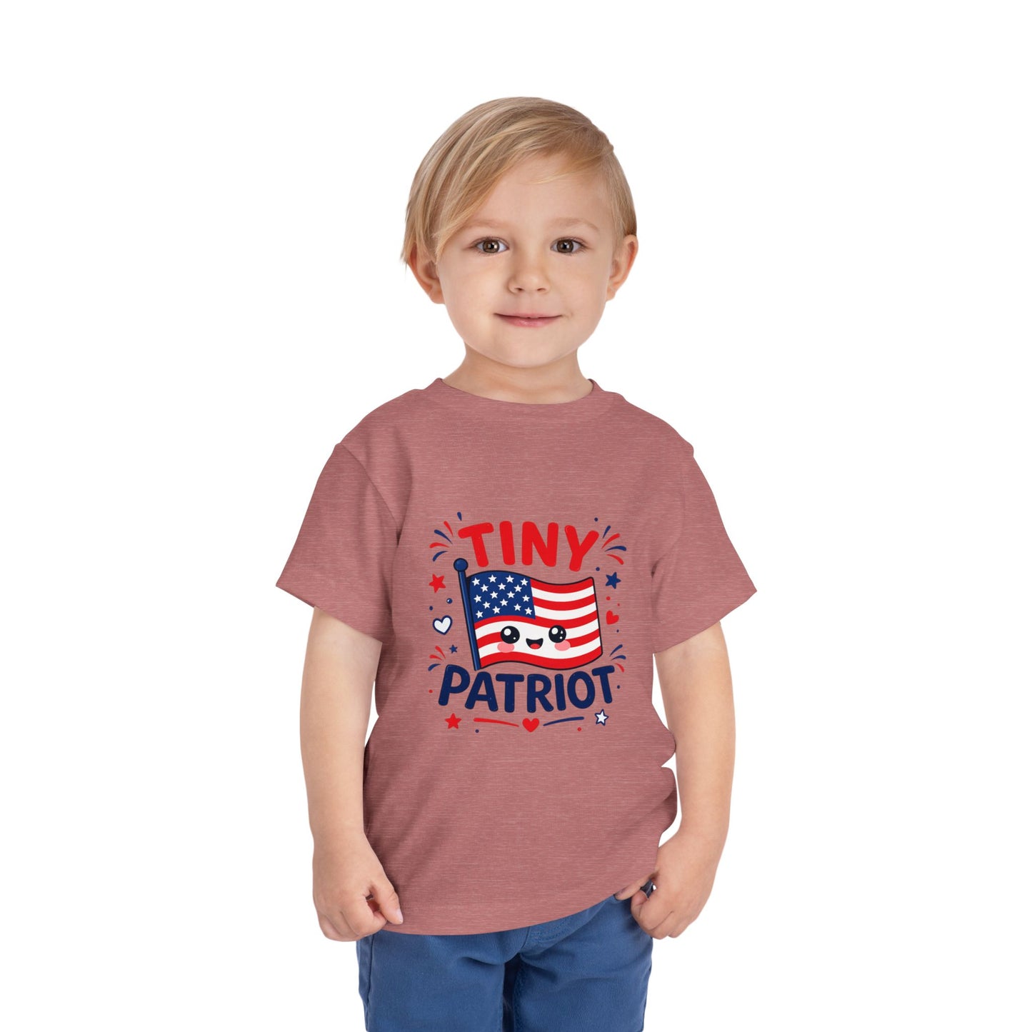 Tiny Patriot Toddler Tee – Cute American Flag 4th of July Shirt