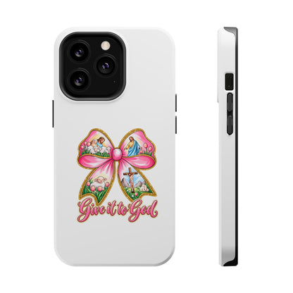 Give It to God Phone Case — Floral Bow Christian iPhone Cover
