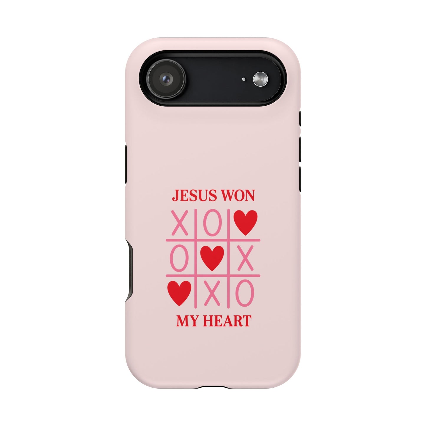 iPhone Case — "Jesus Won My Heart" Pink Magnetic Impact-Resistant Phone Case