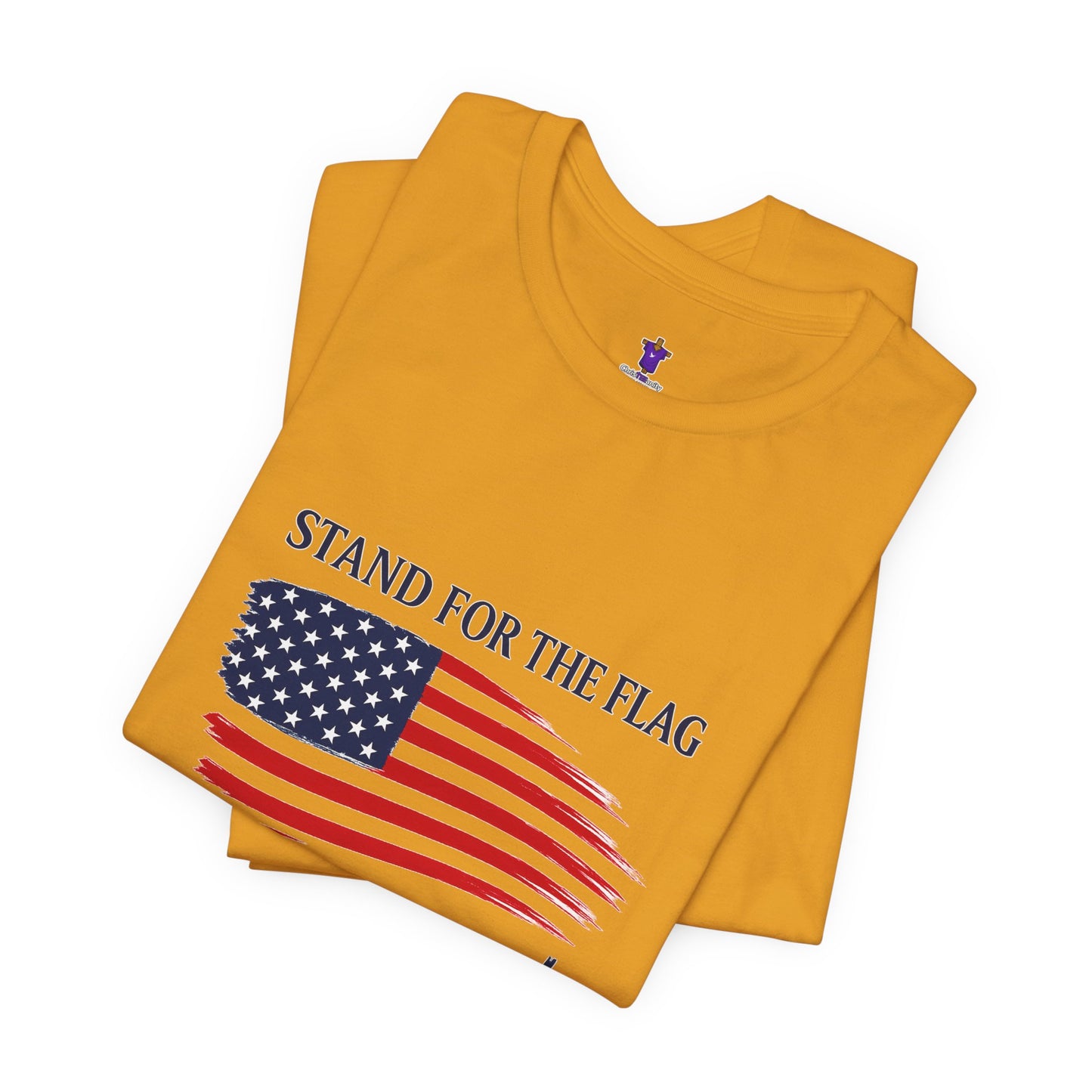 Stand for the Flag, Kneel for the Cross Tee — America 250 Patriotic T‑Shirt