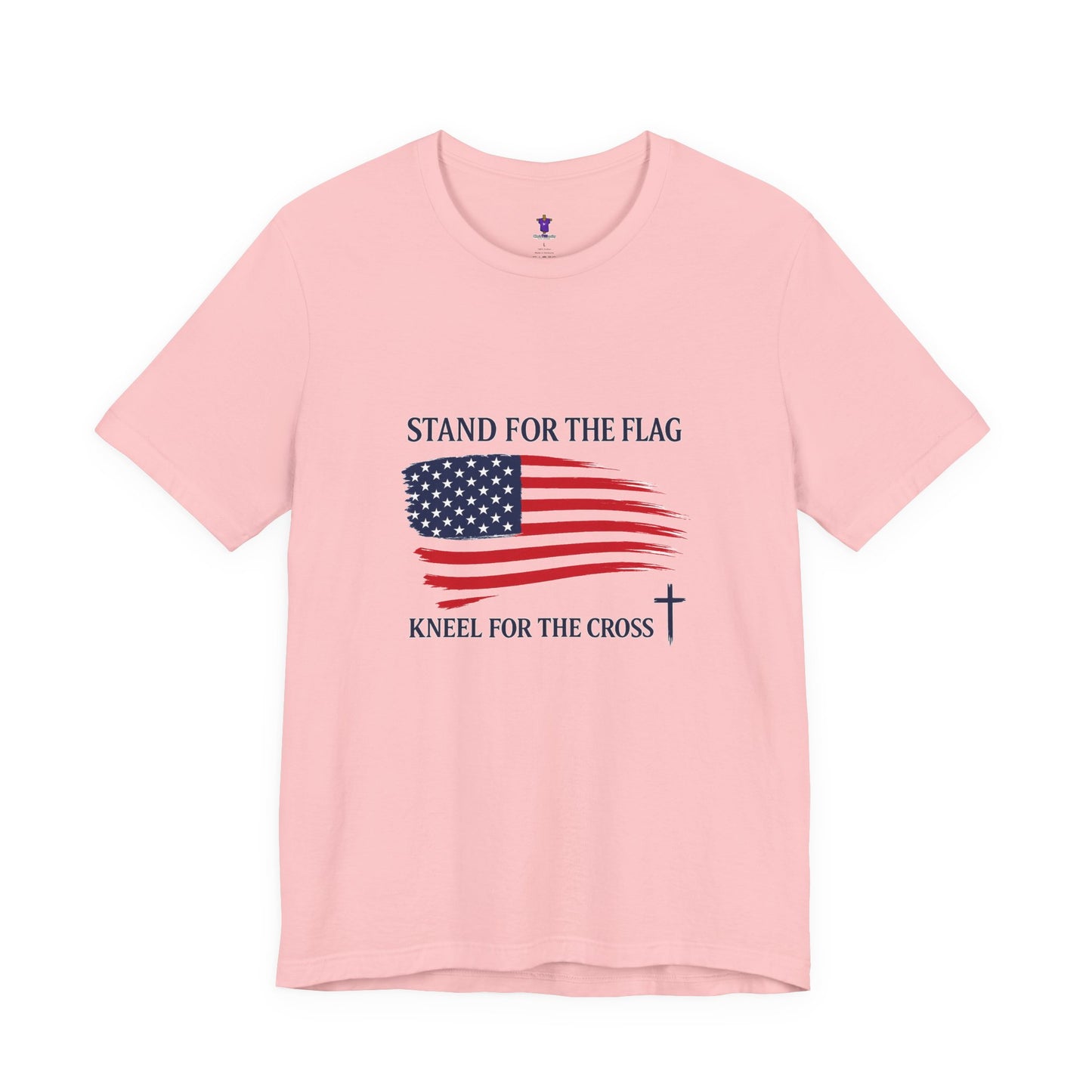 Stand for the Flag, Kneel for the Cross Tee — America 250 Patriotic T‑Shirt