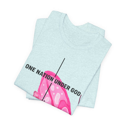 Created Butterfly T-Shirt — "One Nation Under God" Christian Inspirational Tee