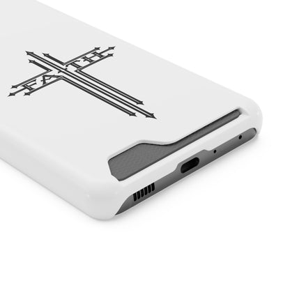 Faith Cross Phone Case with Card Holder — Slim Protective Wallet Case