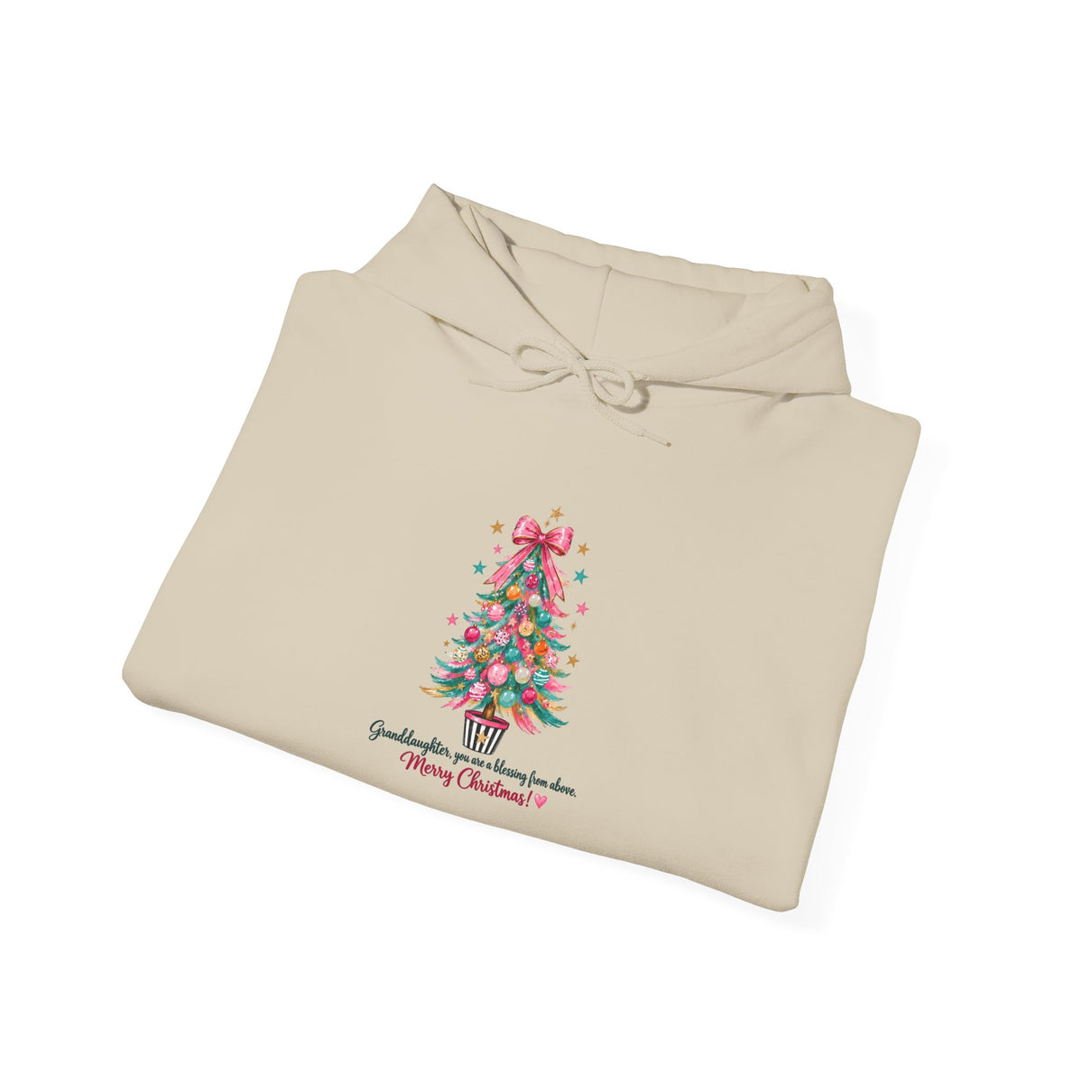 Christmas Tree Hoodie — 'Something evergreen, always close to me. Merry Christmas' Holiday Sweatshirt