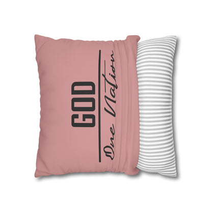 CREATED WITH A PURPOSE & GOD UNDER ONE NATION Canvas Pillowcase