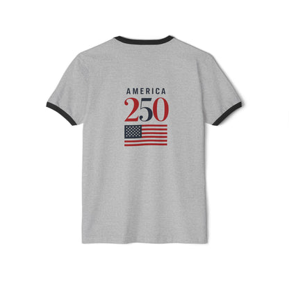 America 250 Blessed Unisex Cotton Ringer T-Shirt