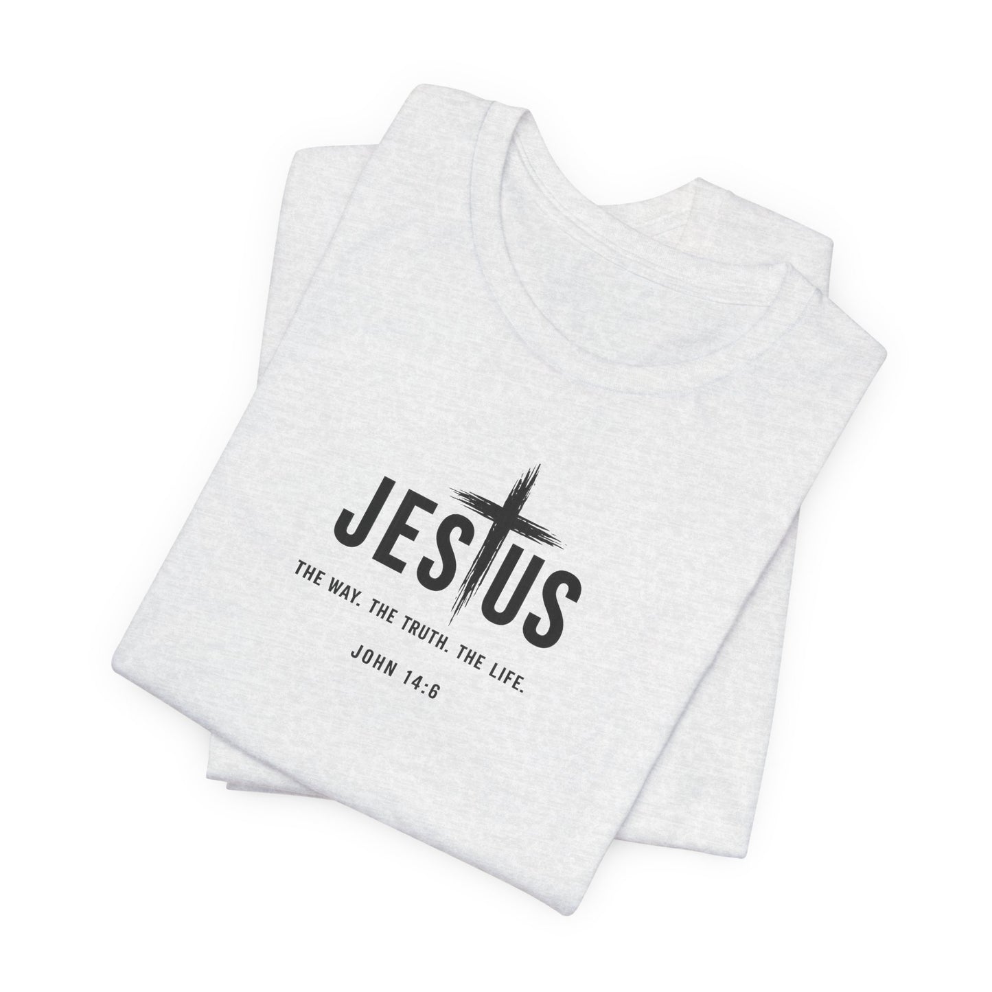 Jesus Cross T‑Shirt - "Jesus: The Way the Truth the Life" Bible Verse Tee (John 14:6)