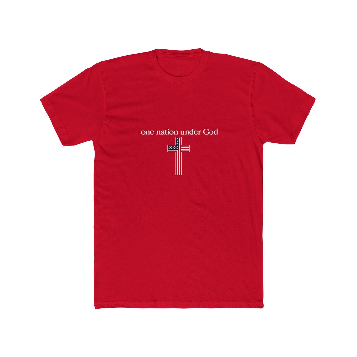 One Nation Under God Cross T-Shirt — Patriotic Christian Tee