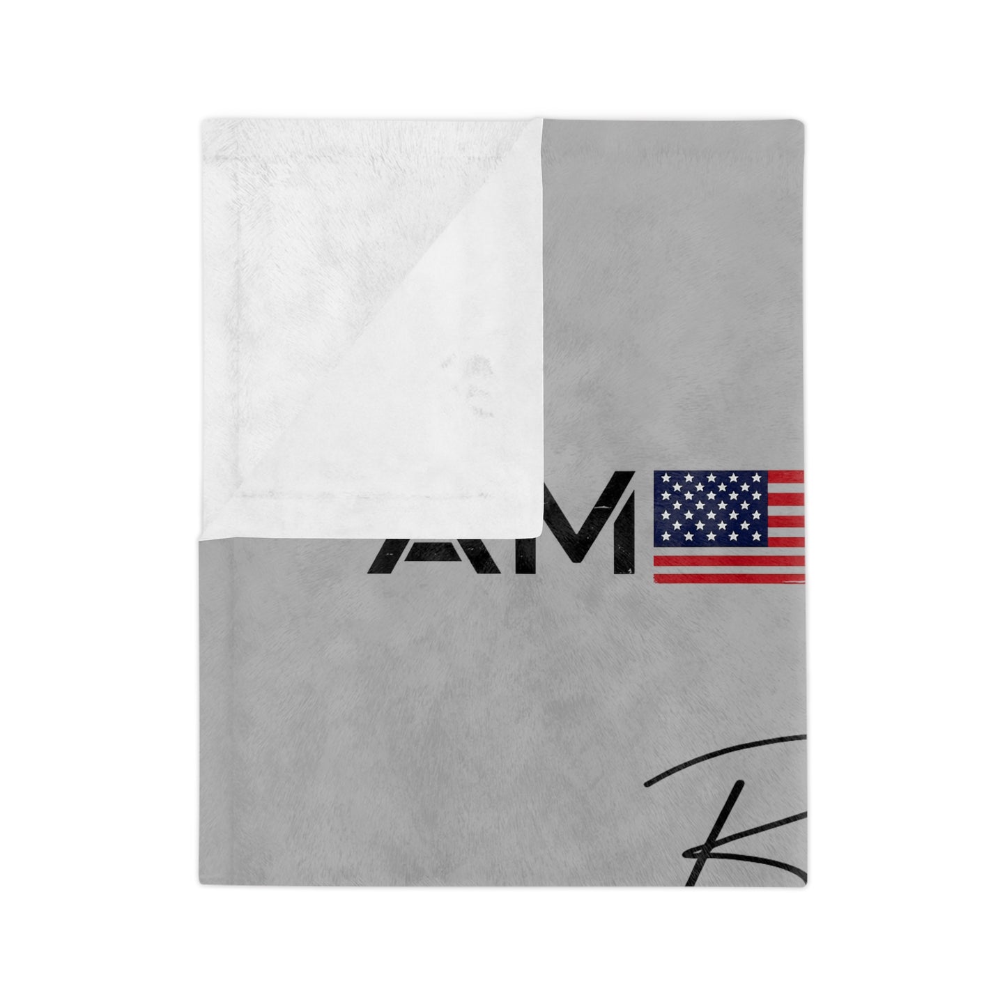 America Blessed Blanket - Velveteen Microfiber Throw with Psalm 33:12 Patriotic Faith Design