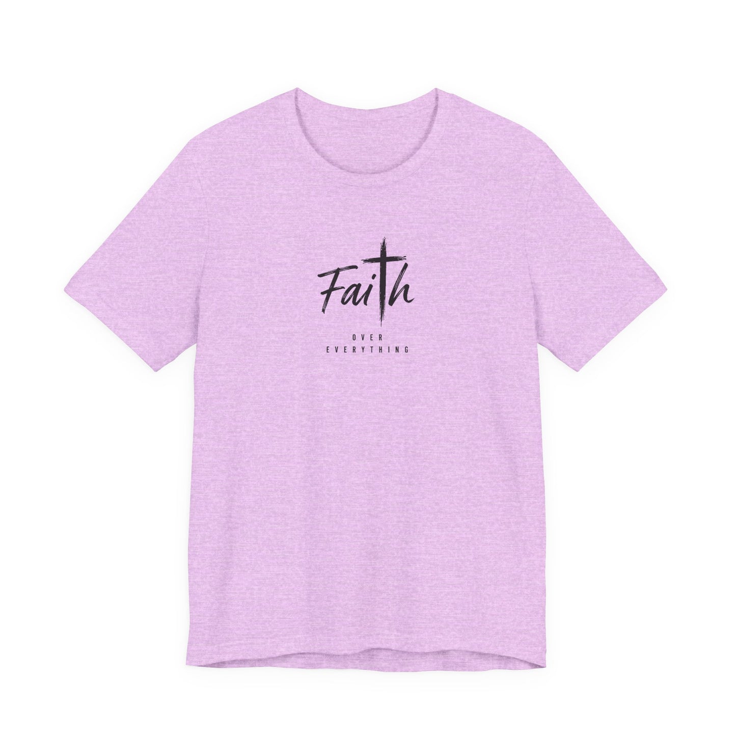 Faith Cross T‑Shirt — 'Our Father' Prayer Typography Tee