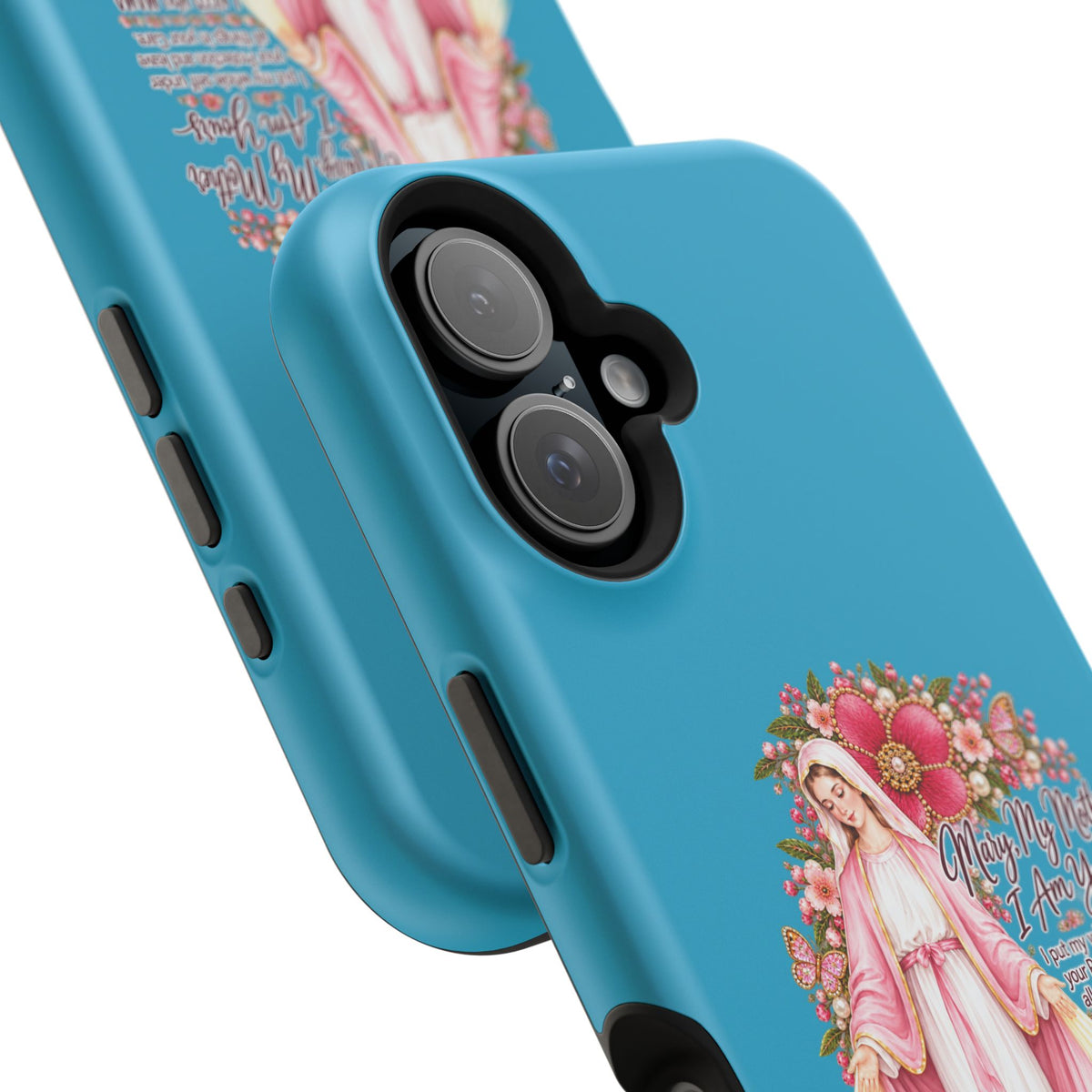 Religious Floral Phone Case — 'Blessed Virgin' Magnetic Impact-Resistant Case
