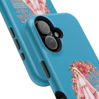 Religious Floral Phone Case — 'Blessed Virgin' Magnetic Impact-Resistant Case