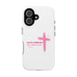 Phone Case — "God is within her, She will not fall" Pink Cross Magnetic Impact-Resistant Case