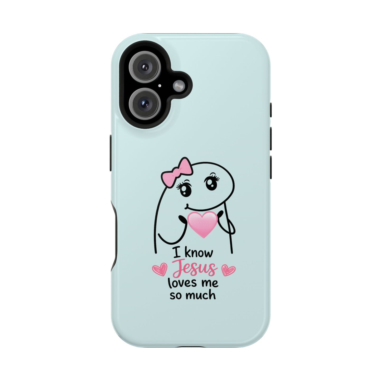 Christian Cute Heart Phone Case — "I Know Jesus Loves Me So Much" Magnetic Impact-Resistant Case