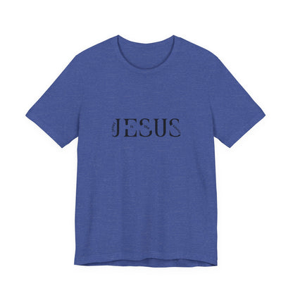 Jesus Minimalist Tee — Distressed Script Christian T-Shirt