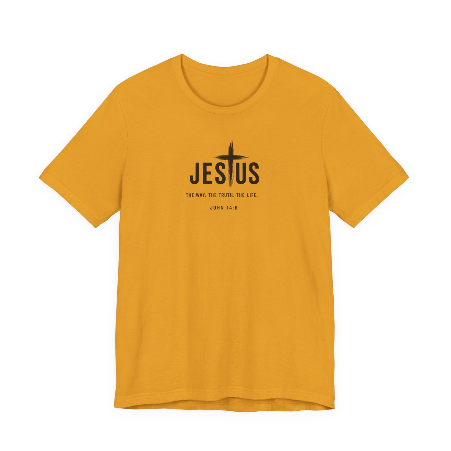 Jesus Cross T‑Shirt - "Jesus: The Way the Truth the Life" Bible Verse Tee (John 14:6)