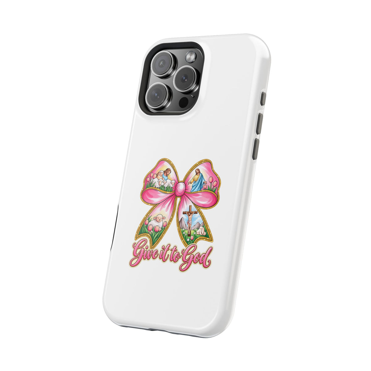 Give It to God Phone Case — Floral Bow Christian iPhone Cover