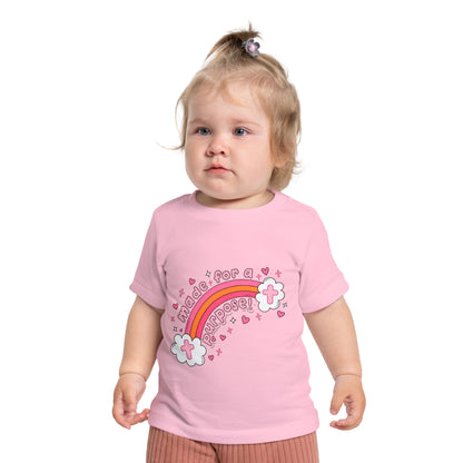 Baby T-Shirt — "Made for a Purpose" Rainbow & "Jesus Won My Heart" Christian Tee