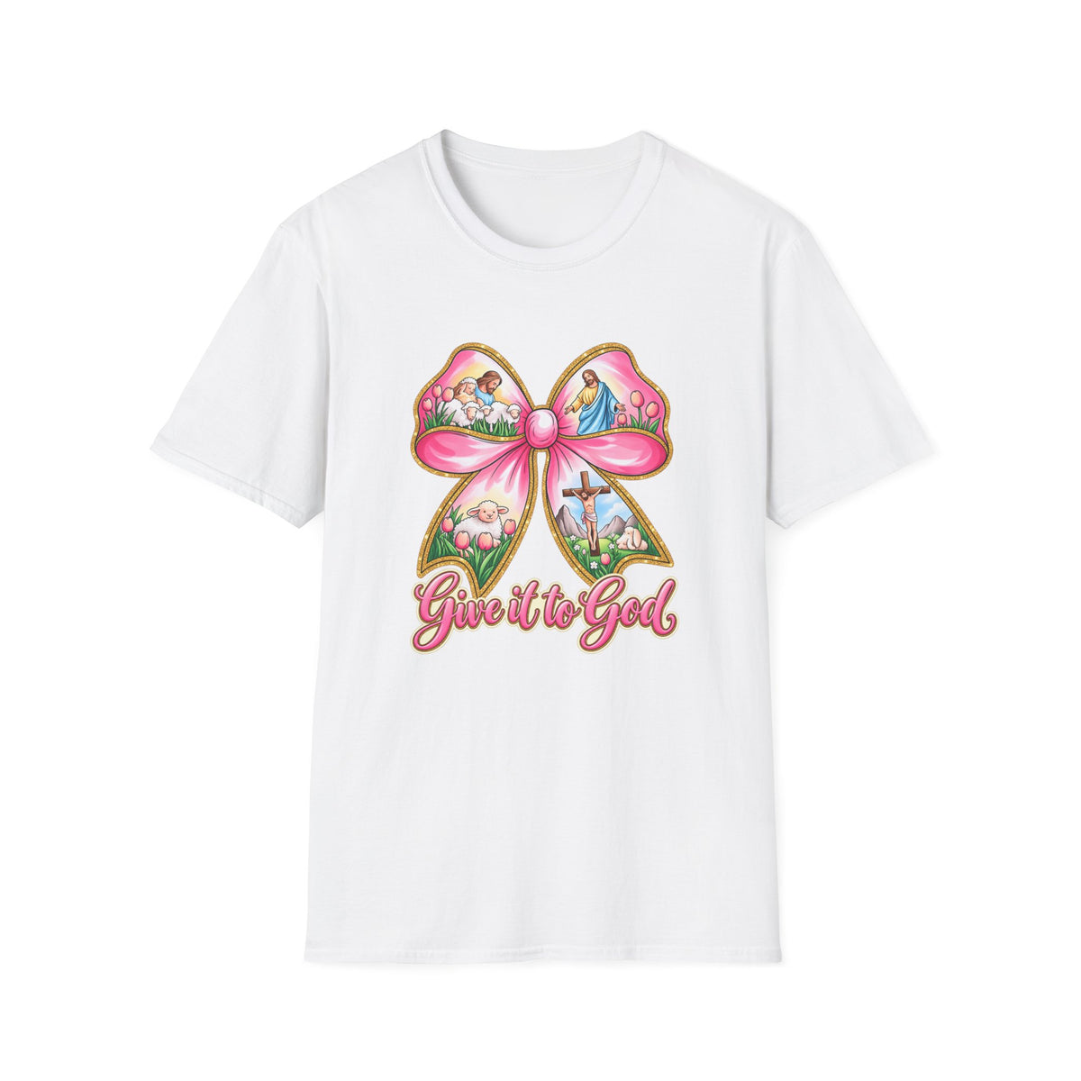 Give It to God Bow T-Shirt — Christian Faith Inspirational Tee
