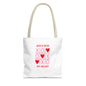 Tote Bag — "Jesus Won My Heart" Christian Scripture Heart Tic‑Tac‑Toe Design