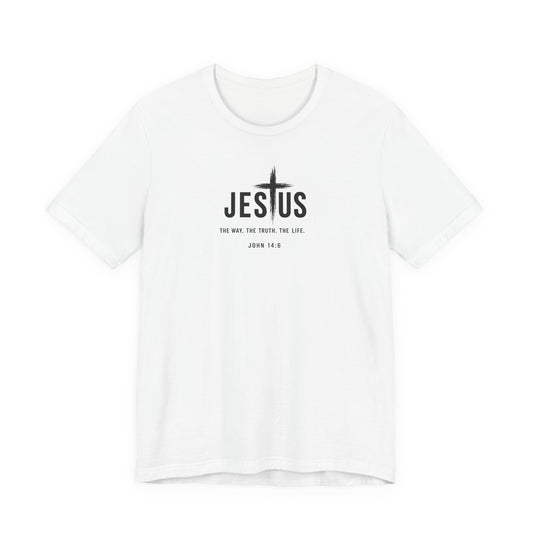 Jesus Cross T‑Shirt - "Jesus: The Way the Truth the Life" Bible Verse Tee (John 14:6)