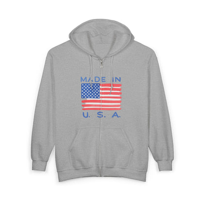 Made in U.S.A. Full-Zip Hoodie – America 250 Flag Sweatshirt