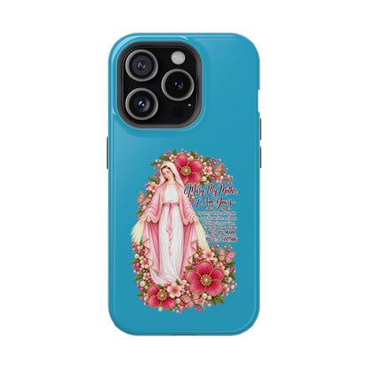 Religious Floral Phone Case — 'Blessed Virgin' Magnetic Impact-Resistant Case