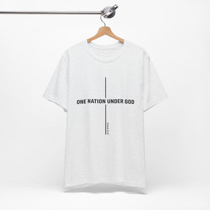Christian Fish Tee — Small Circular 'JESUS' Design, Faith Graphic Shirt