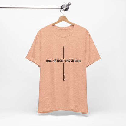 Christian Fish Tee — Small Circular 'JESUS' Design, Faith Graphic Shirt