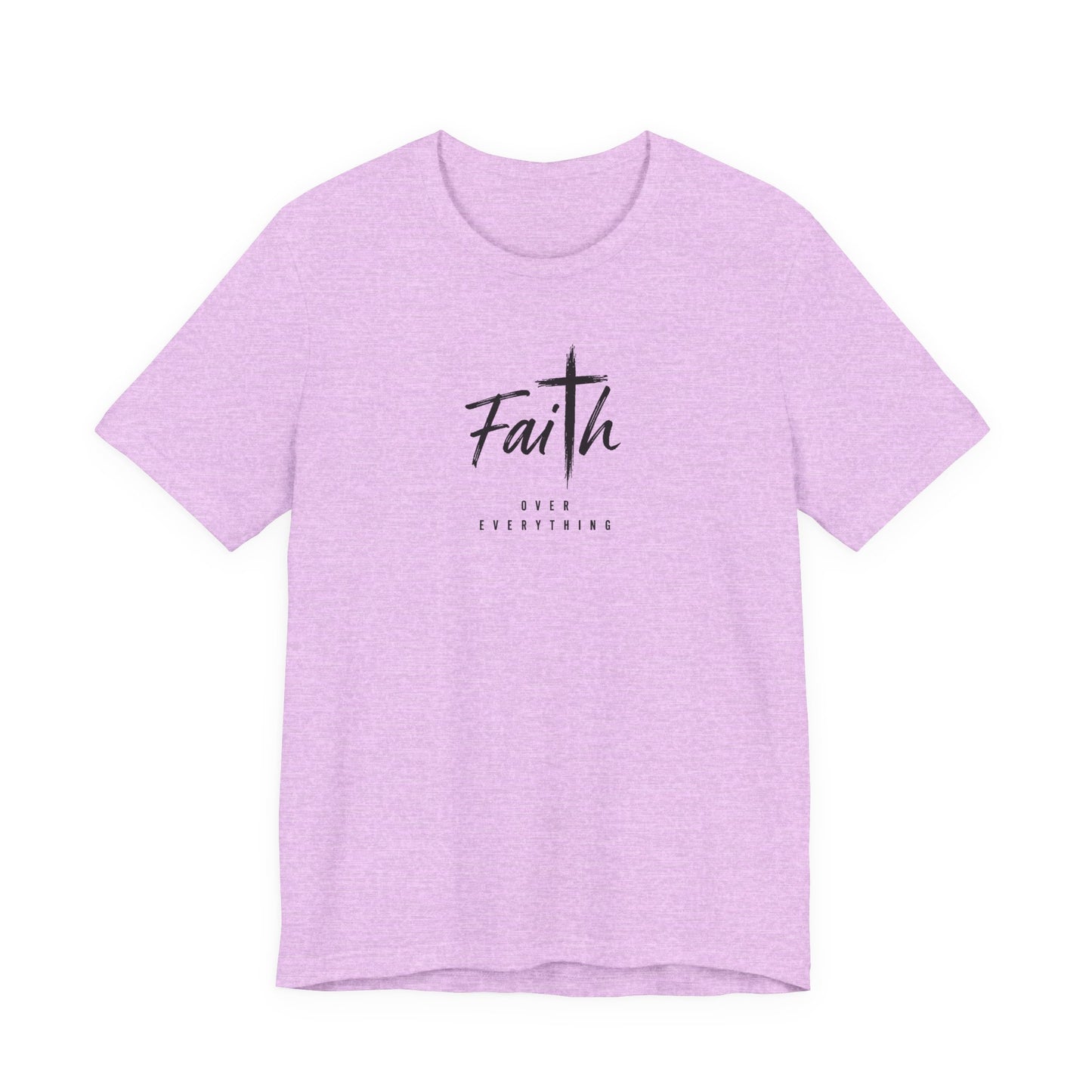 Faith Cross T-Shirt — 'Our Father' Lord's Prayer Back Print Christian Tee