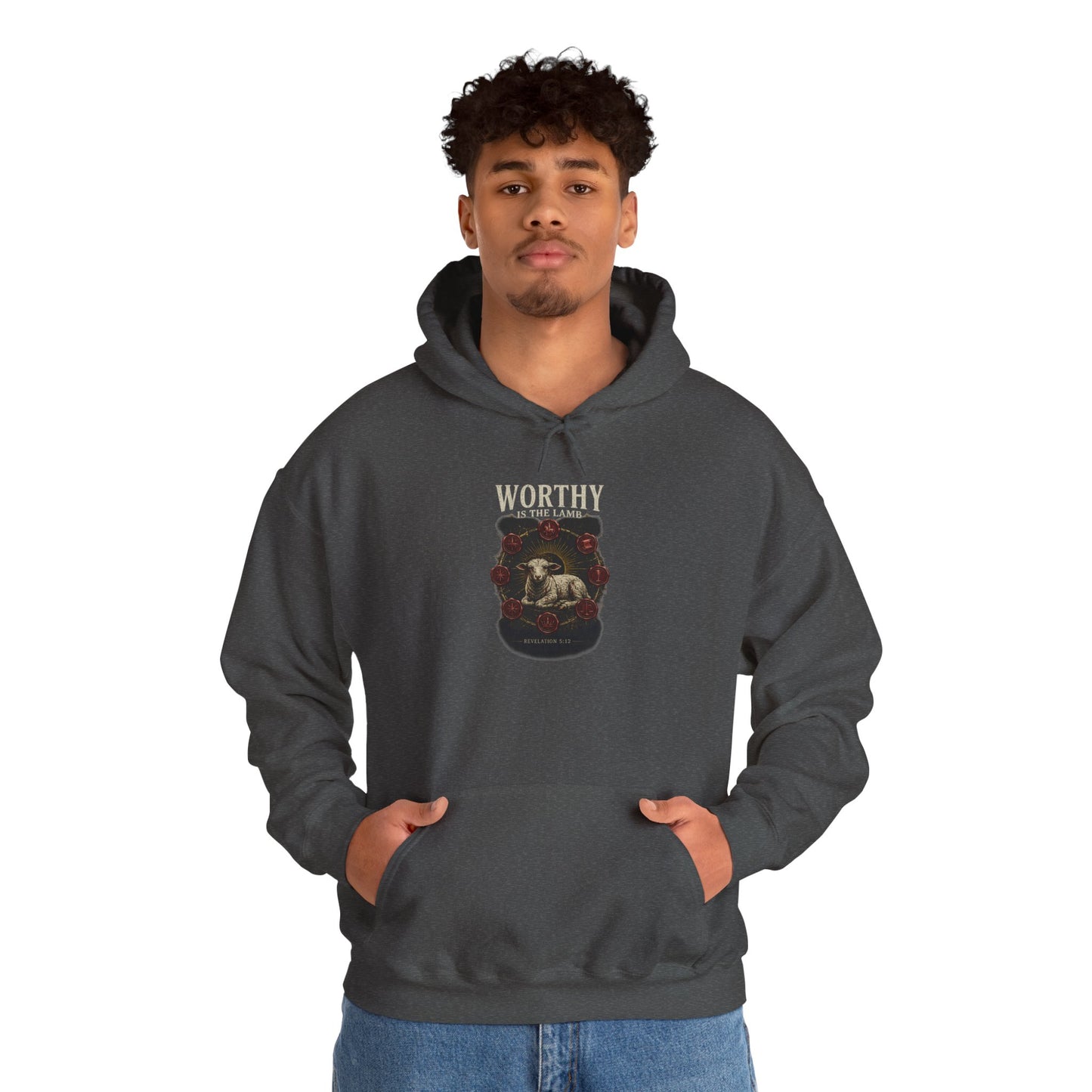 Worthy of the Lamb double print Hoodie – Christian Sheep & Roses Gospel Pullover