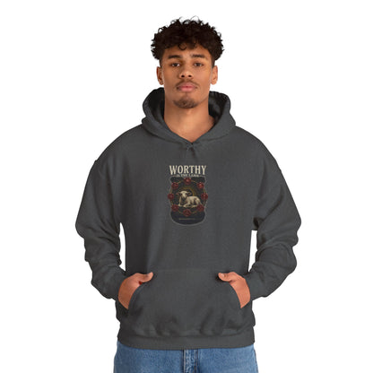 Worthy of the Lamb double print Hoodie – Christian Sheep & Roses Gospel Pullover