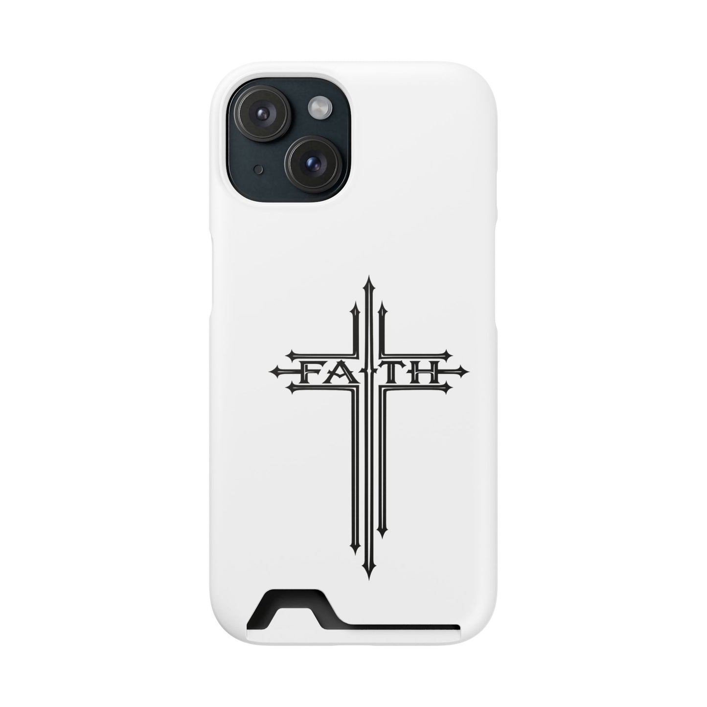 Faith Cross Phone Case with Card Holder — Slim Protective Wallet Case