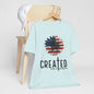 Created With A Purpose American Flag Sunflower T-Shirt
