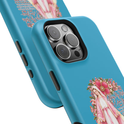 Religious Floral Phone Case — 'Blessed Virgin' Magnetic Impact-Resistant Case