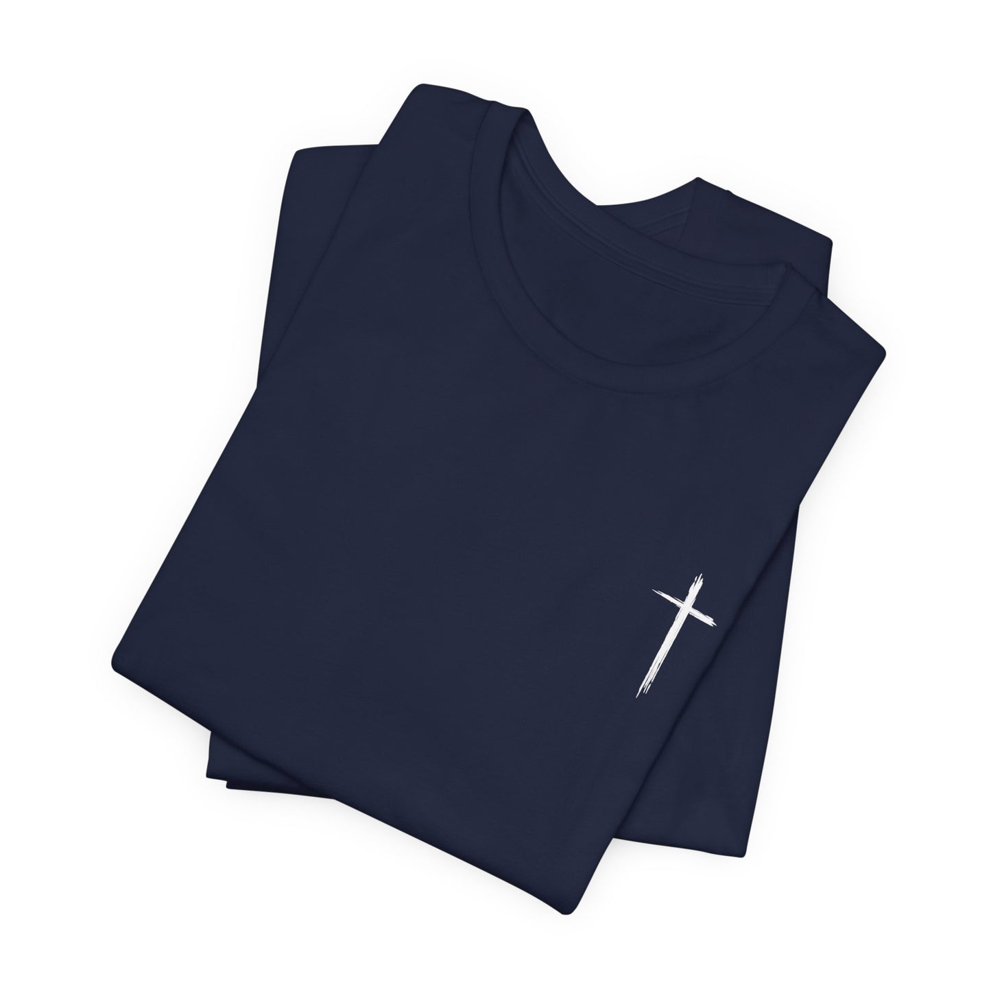 Christian T-Shirt — "When I Am Weak He Is Strong" Cross Tee