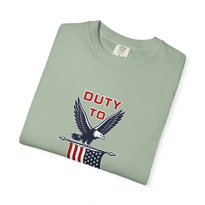 Duty to God Eagle American Flag T-Shirt