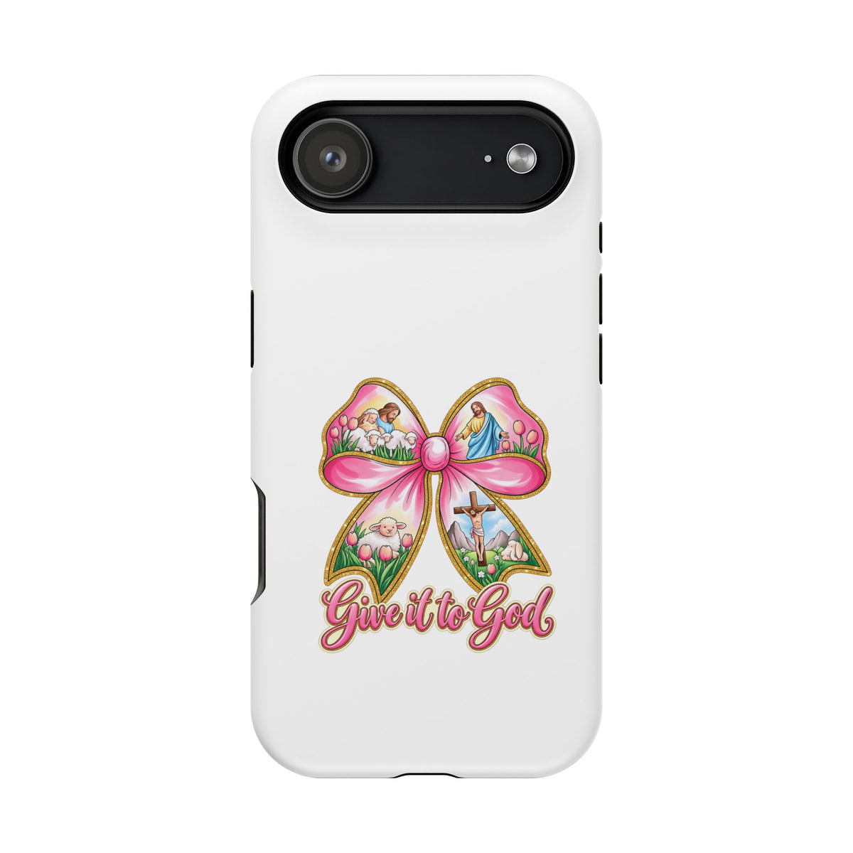 Give It to God Phone Case — Floral Bow Christian iPhone Cover