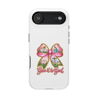 Give It to God Phone Case — Floral Bow Christian iPhone Cover
