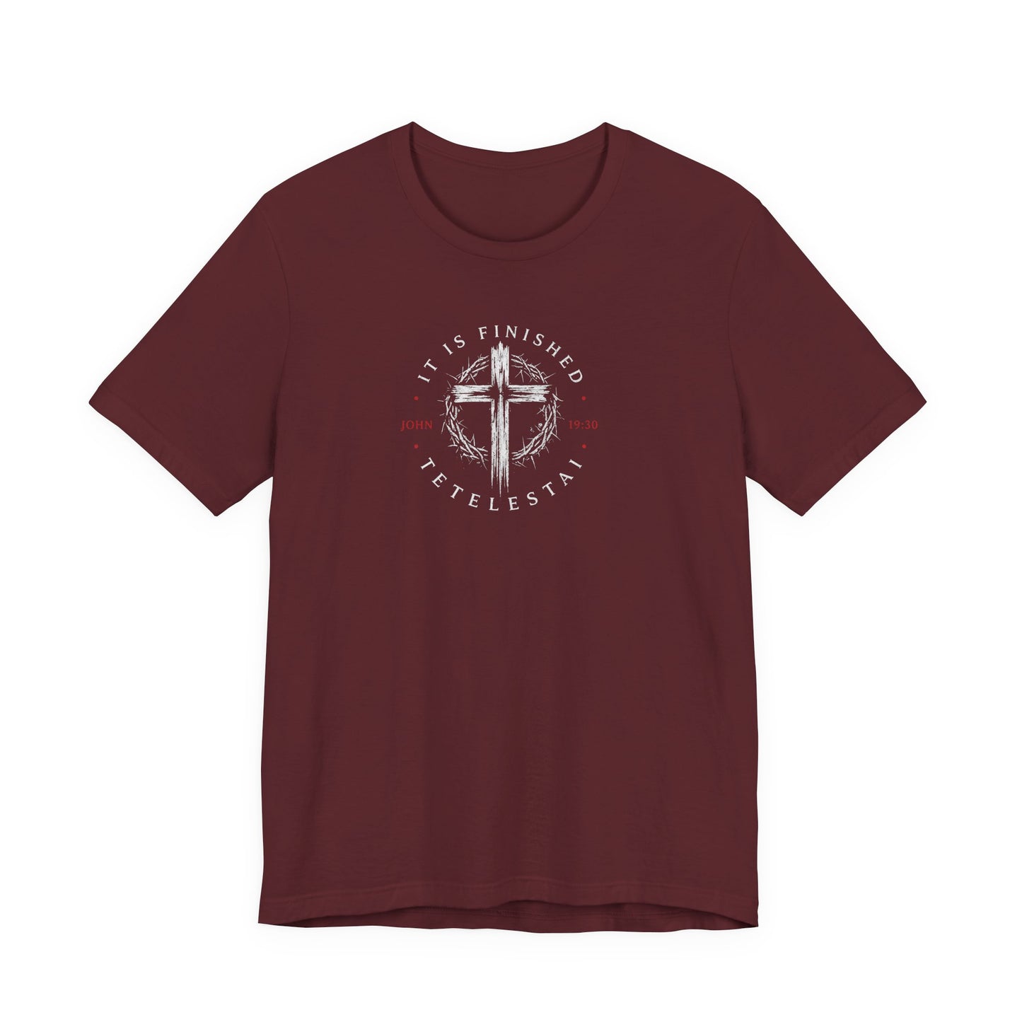 Faith Cross T‑Shirt – "It Is Finished" Christian Tee