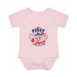 Baby Bodysuit – "My First 4th of July" Patriotic Infant Onesie