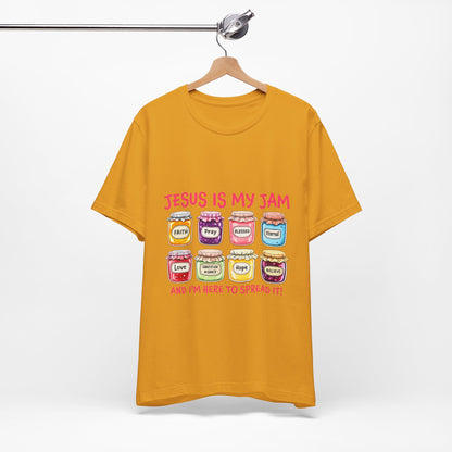 Christian T-Shirt — "Jesus Is My Jam" Jam Jar Graphic Tee