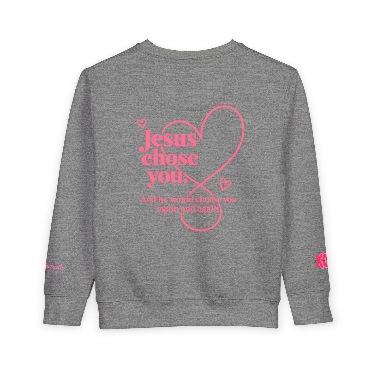 Toddler Sweatshirt - "Riding with Jesus" Pink Beetle Faith Kids Pullover
