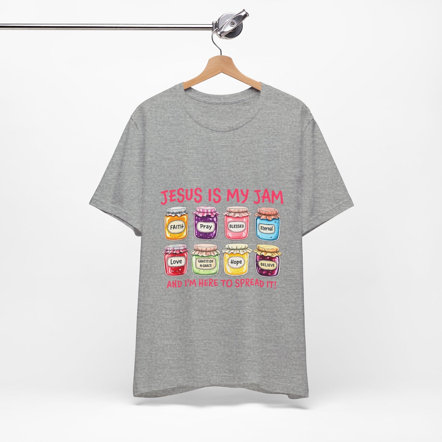 Christian T-Shirt — "Jesus Is My Jam" Jam Jar Graphic Tee