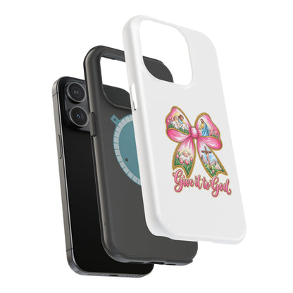 Give It to God Phone Case — Floral Bow Christian iPhone Cover