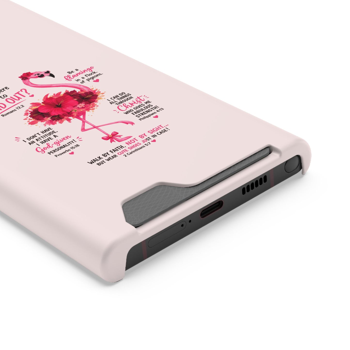Flamingo 'Stand Out' Phone Card Case — Slim Wallet iPhone Case