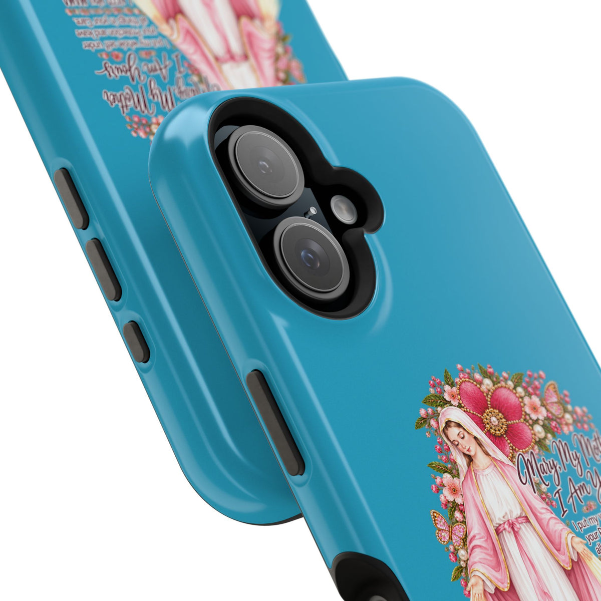 Religious Floral Phone Case — 'Blessed Virgin' Magnetic Impact-Resistant Case